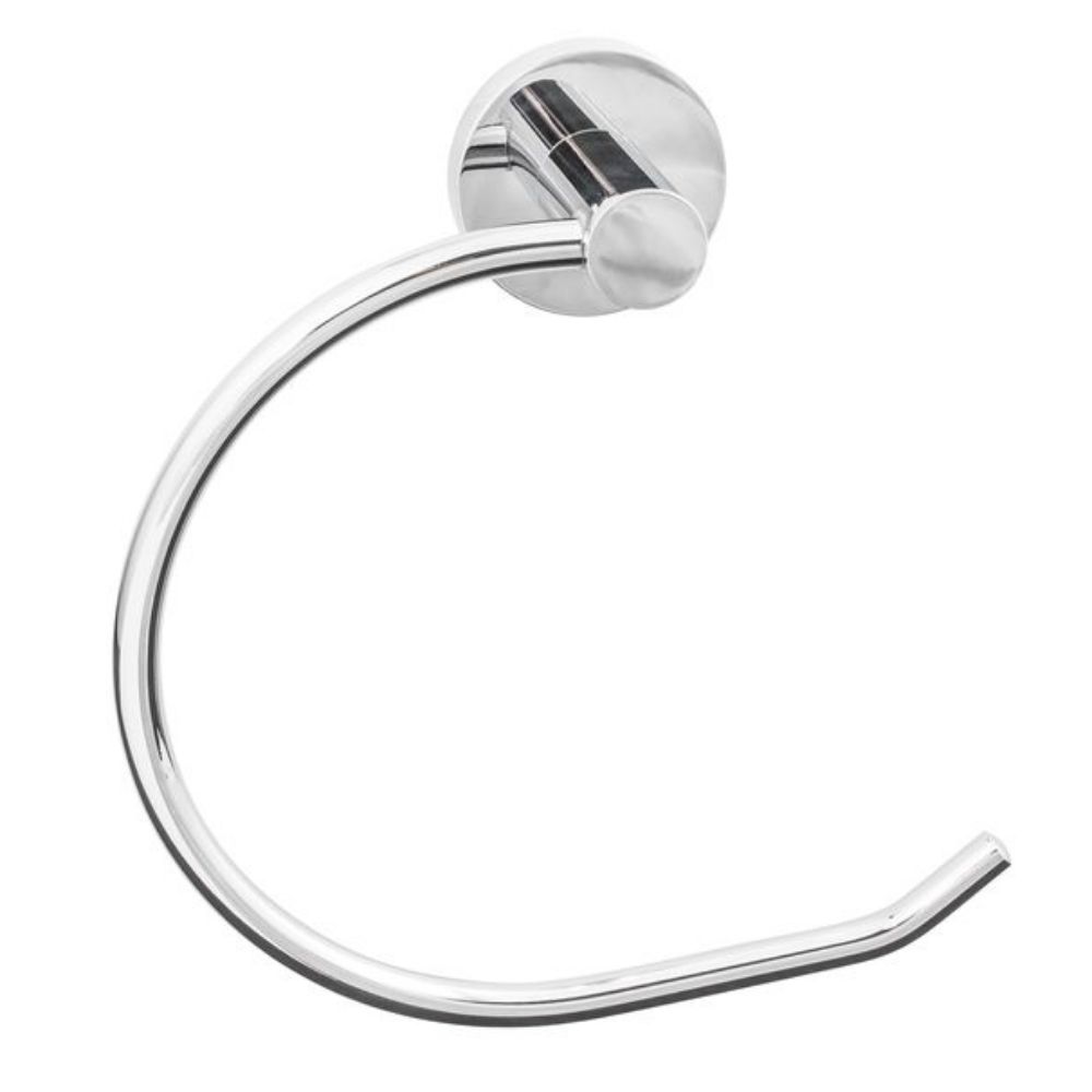 Sure-Loc Hardware LG-TR2SB 26 Lugano Solid Brass Towel Ring in Polished Chrome